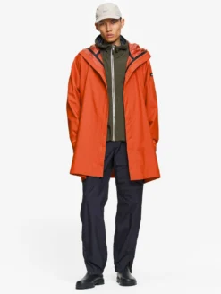 Rainpack™ Bike : Blouson mixte imperméable MTD™, long et compactable - Rouge