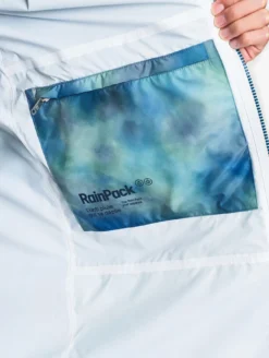 Rainpack™ 90 : coupe-vent imprimé mixte imperméable MTD™ & UVC™, long et pliable - Bleu