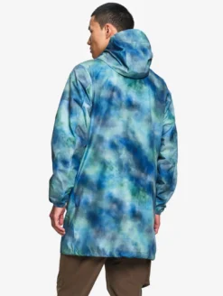Rainpack™ 90 : coupe-vent imprimé mixte imperméable MTD™ & UVC™, long et pliable - Bleu