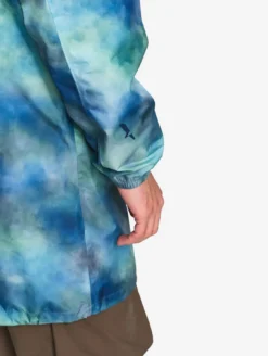 Rainpack™ 90 : coupe-vent imprimé mixte imperméable MTD™ & UVC™, long et pliable - Bleu