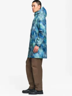 Rainpack™ 90 : coupe-vent imprimé mixte imperméable MTD™ & UVC™, long et pliable - Bleu