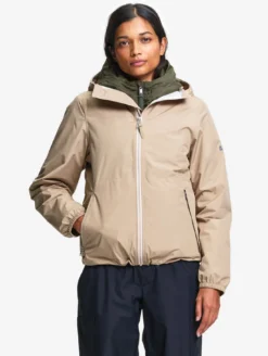 Rainpack™ 70 : coupe-vent mixte imperméable MTD™, court et pliable - Beige