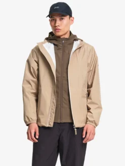 Rainpack™ 70 : coupe-vent mixte imperméable MTD™, court et pliable - Beige
