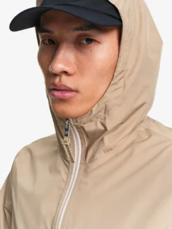 Rainpack™ 70 : coupe-vent mixte imperméable MTD™, court et pliable - Beige