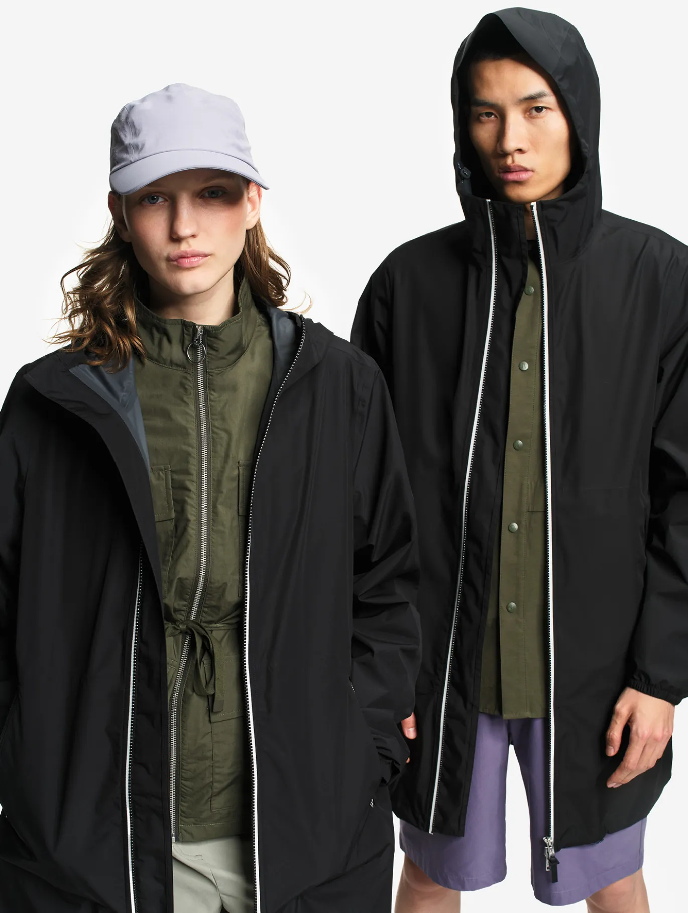 Rainpack™ 90 : coupe-vent mixte imperméable MTD™, long et pliable - Noir