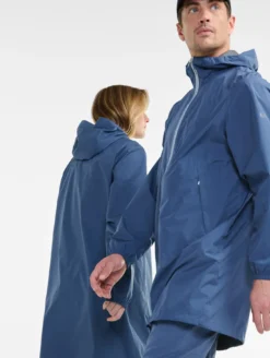 Rainpack™ 90 : Imperméable mixte coupe-vent MTD™ , long et pliable - Bleu