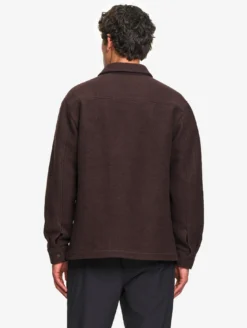 Surchemise en laine bouillie - Marron