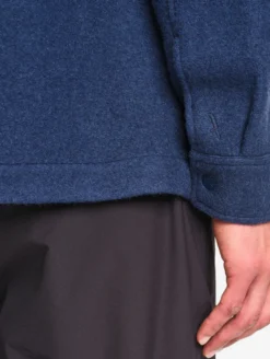 Surchemise en laine bouillie - Bleu