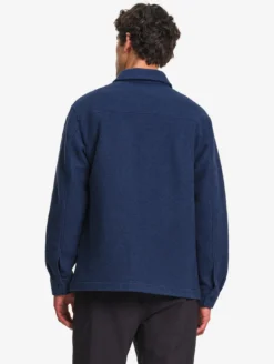 Surchemise en laine bouillie - Bleu