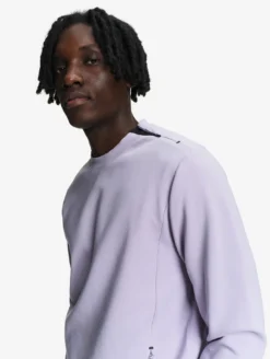 Sweatshirtcol ras du cou anti-UV avec poches zippées - Violet