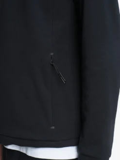 Sweatshirtcol ras du cou anti-UV avec poches zippées - Noir