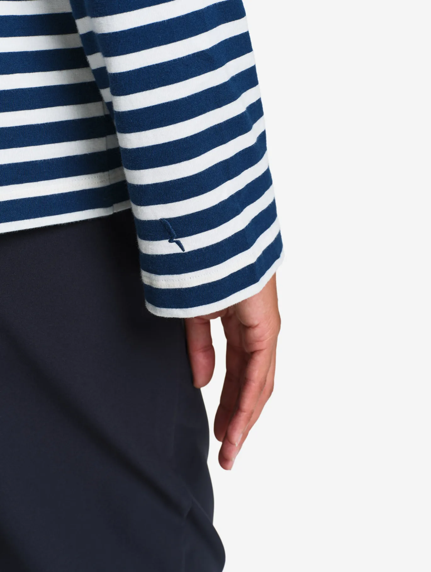Tee-shirt à rayures en coton - Bleu