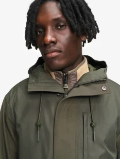 T-KIT™ Parka longue en coton avec 3 poches zippées MTD™ - Kaki