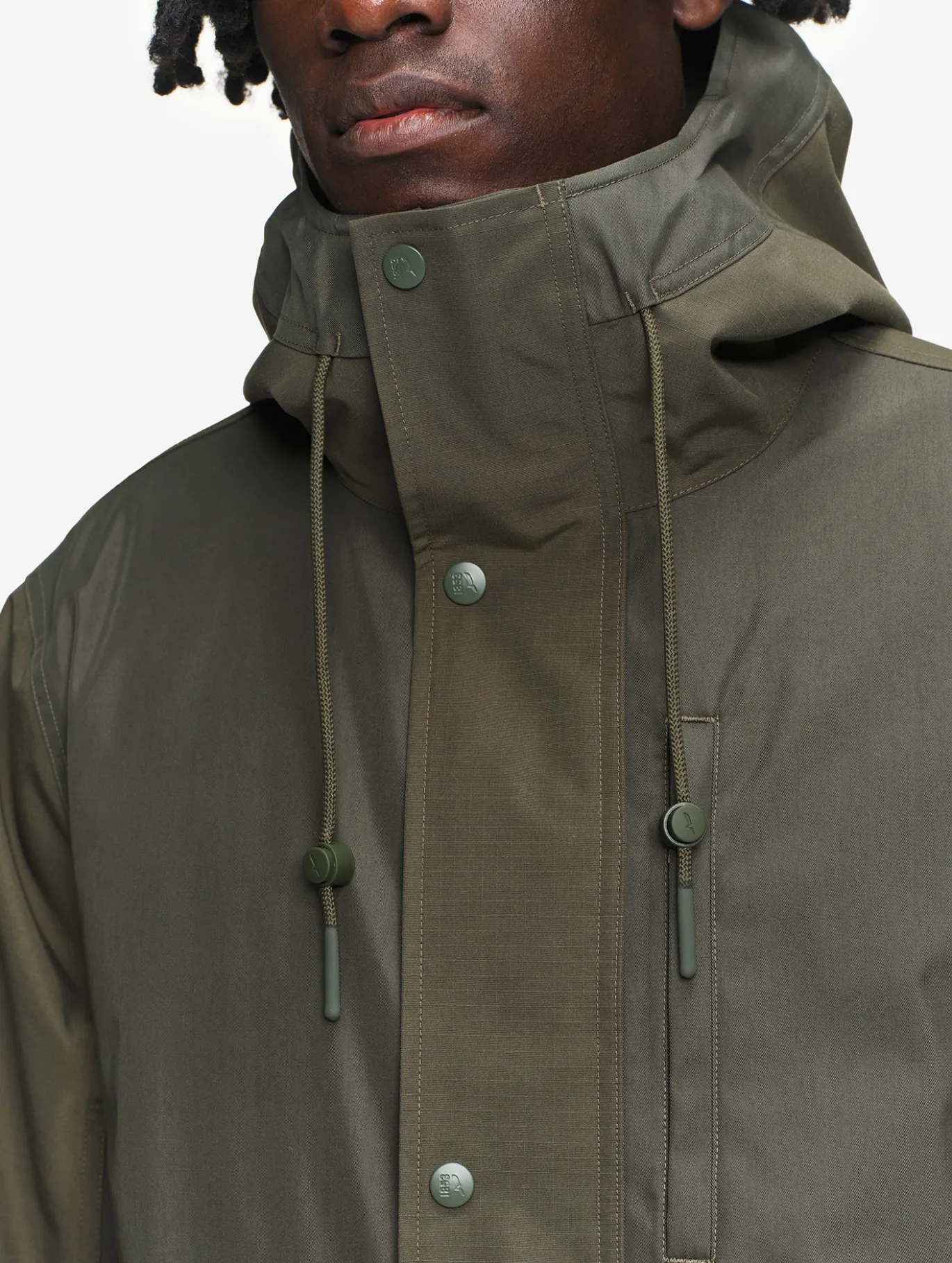 T-KIT™ Parka longue en coton avec 3 poches zippées MTD™ - Kaki