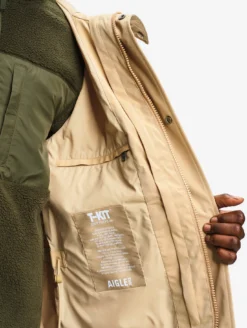 T-KIT™ Parka longue en coton avec 3 poches zippées MTD™ - Beige