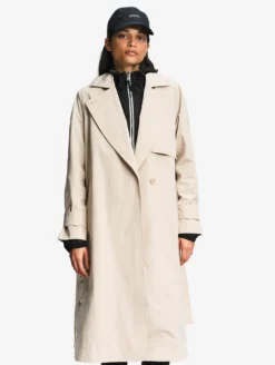Trench-coat long avec ouverture côtés MTD™ - Gris