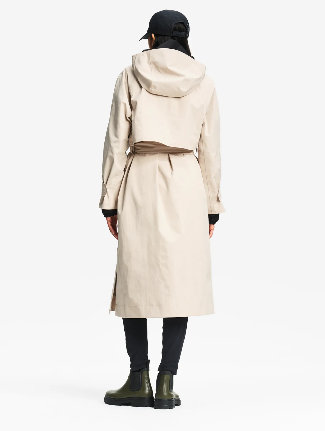 Trench-coat long avec ouverture côtés MTD™ - Gris