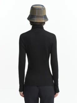T-shirt col roulé ThermoPack™en laine mérinos et tencel thermo-régulateur - Noir