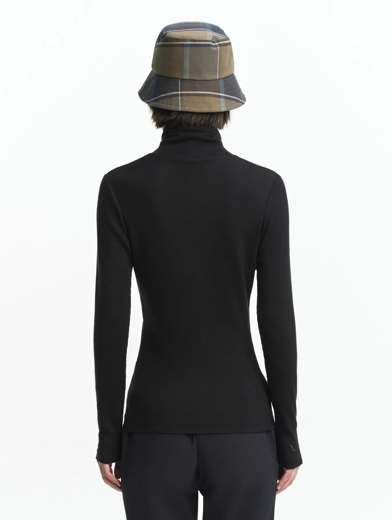 T-shirt col roulé ThermoPack™en laine mérinos et tencel thermo-régulateur - Noir