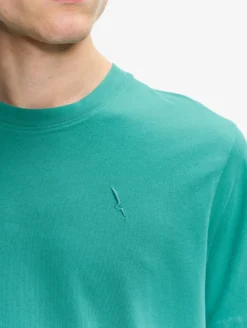 T-shirt en coton avec broderie - Vert