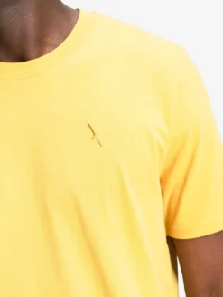 T-shirt en coton avec broderie - Jaune