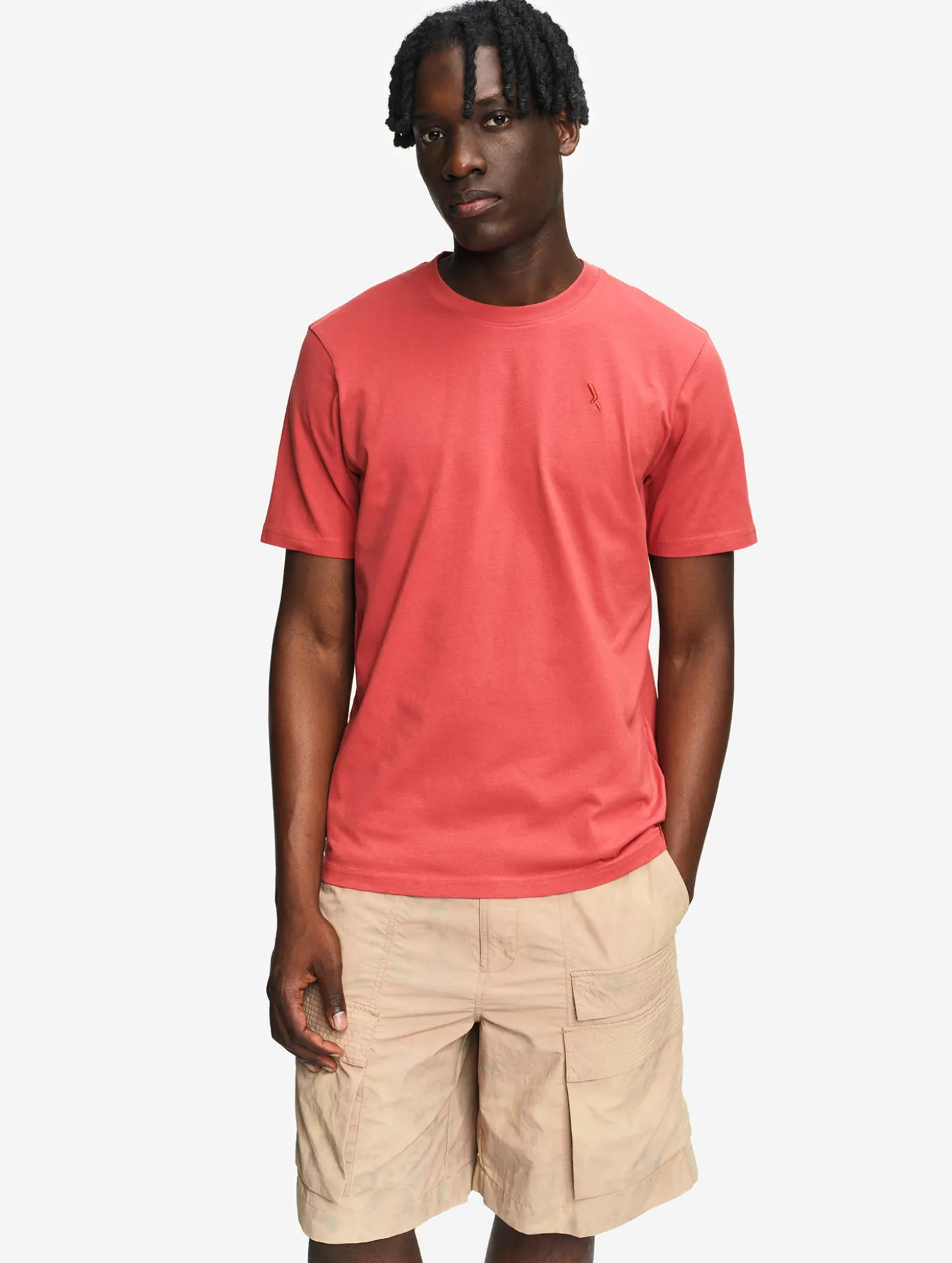 T-shirt en coton avec broderie - Rouge