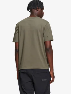 T-shirt en coton graphique imprimé - Kaki