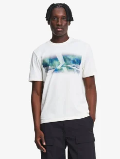 T-shirt en coton graphique imprimé - Blanc