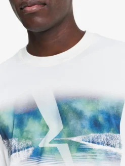 T-shirt en coton graphique imprimé - Blanc