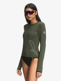 T-shirt manches longues en lycra - Aigle x Chlore - Kaki