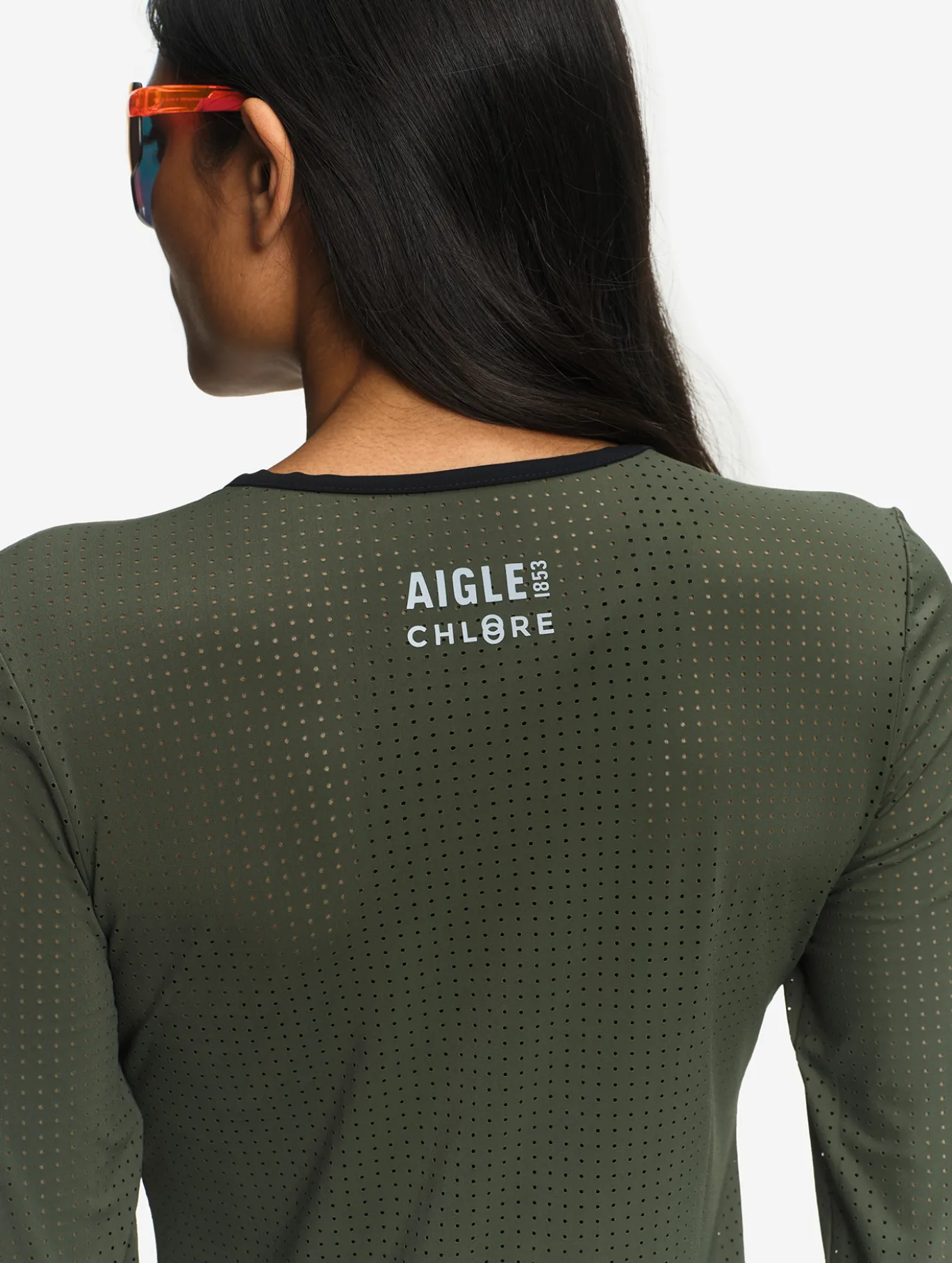 T-shirt manches longues en lycra - Aigle x Chlore - Kaki