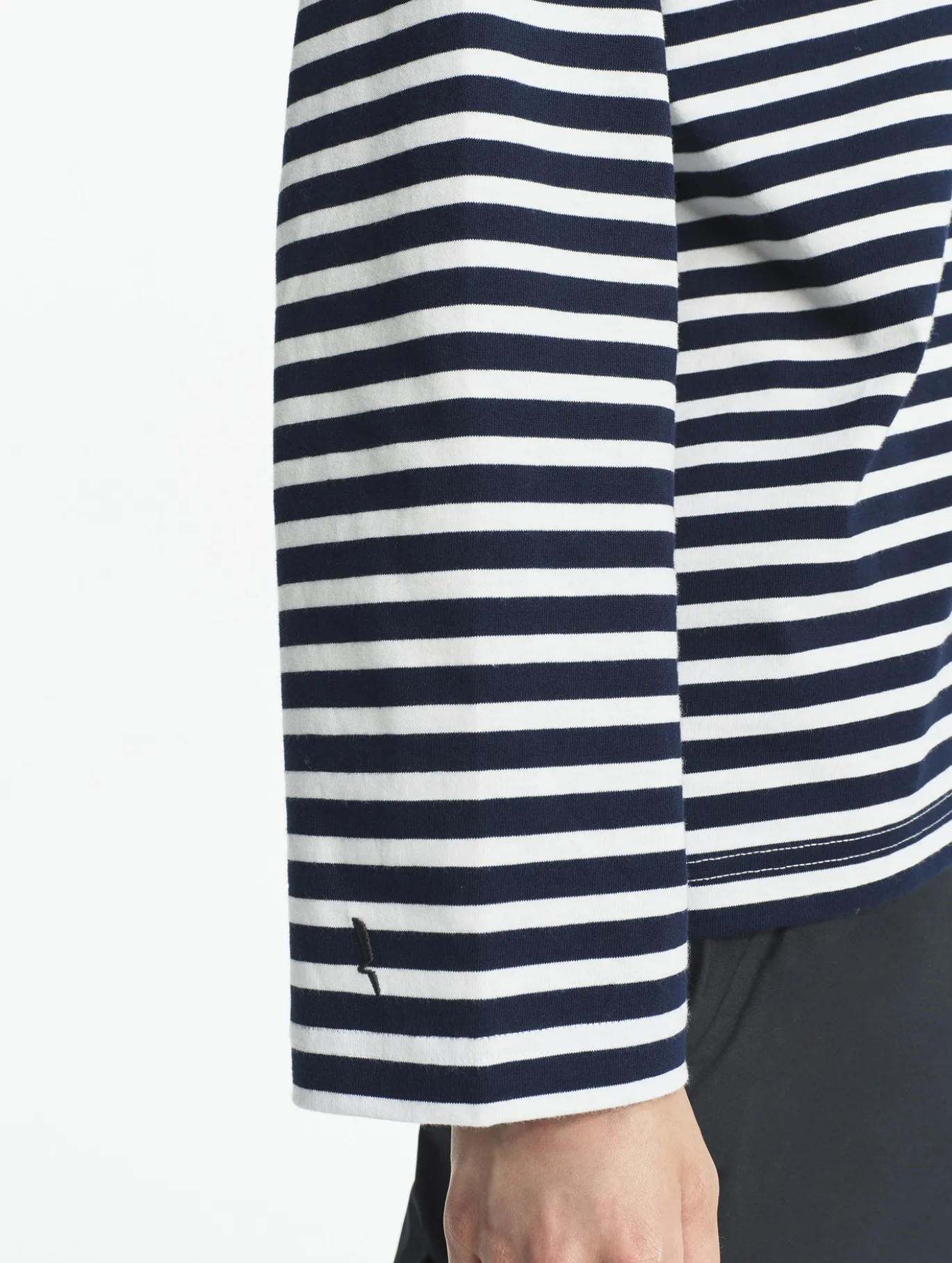 T-shirt marinière manches longues - Bleu