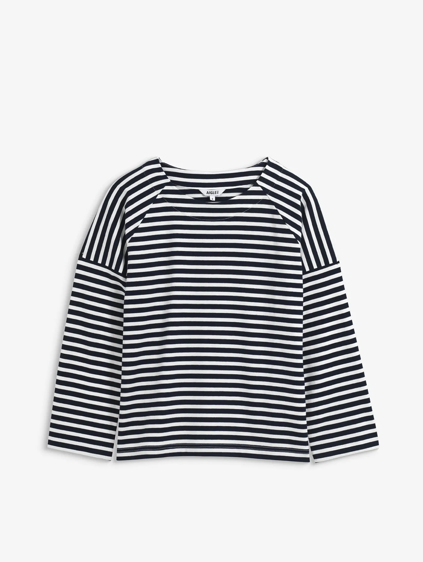 T-shirt marinière manches longues - Bleu