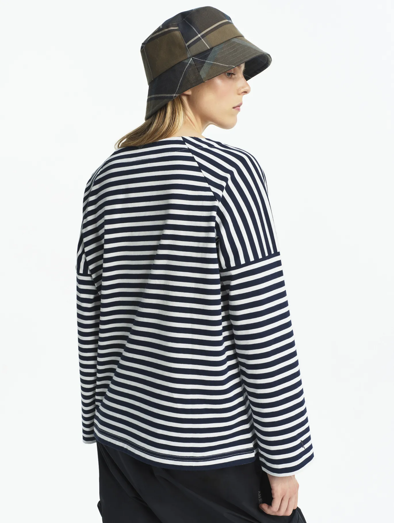 T-shirt marinière manches longues - Bleu