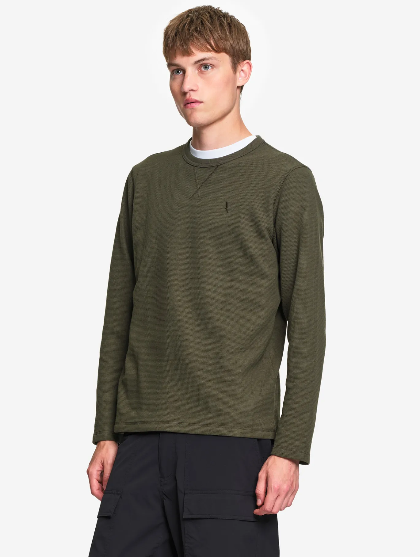 T-shirt nid d'abeille - Kaki