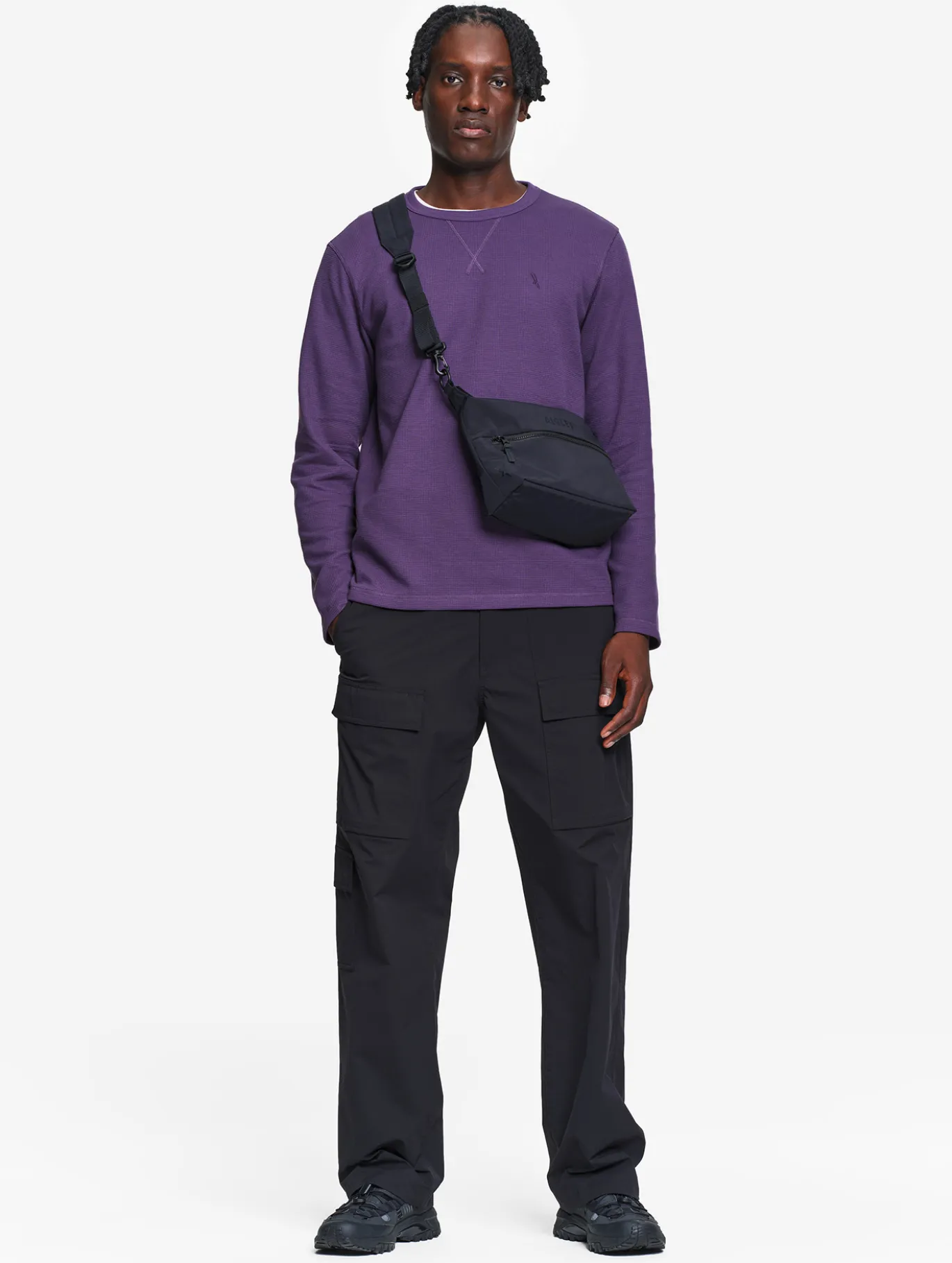 T-shirt nid d'abeille - Violet