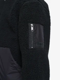Veste bomber en sherpa - Noir