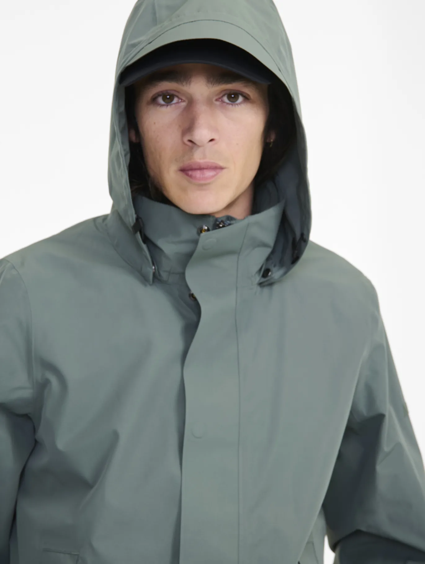 Veste courte GORE-TEX® avec capuche amovible - Vert