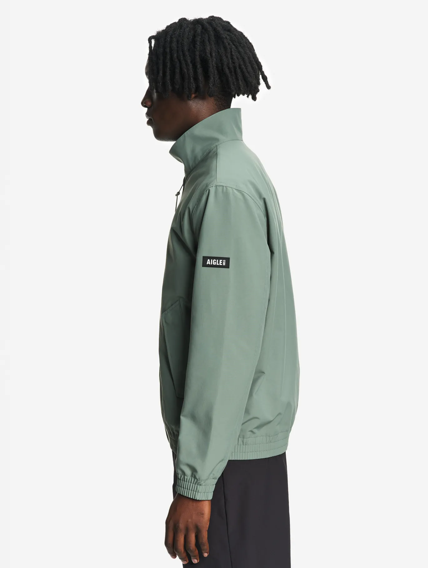 Veste courte Harrington en sergé déperlant - Vert