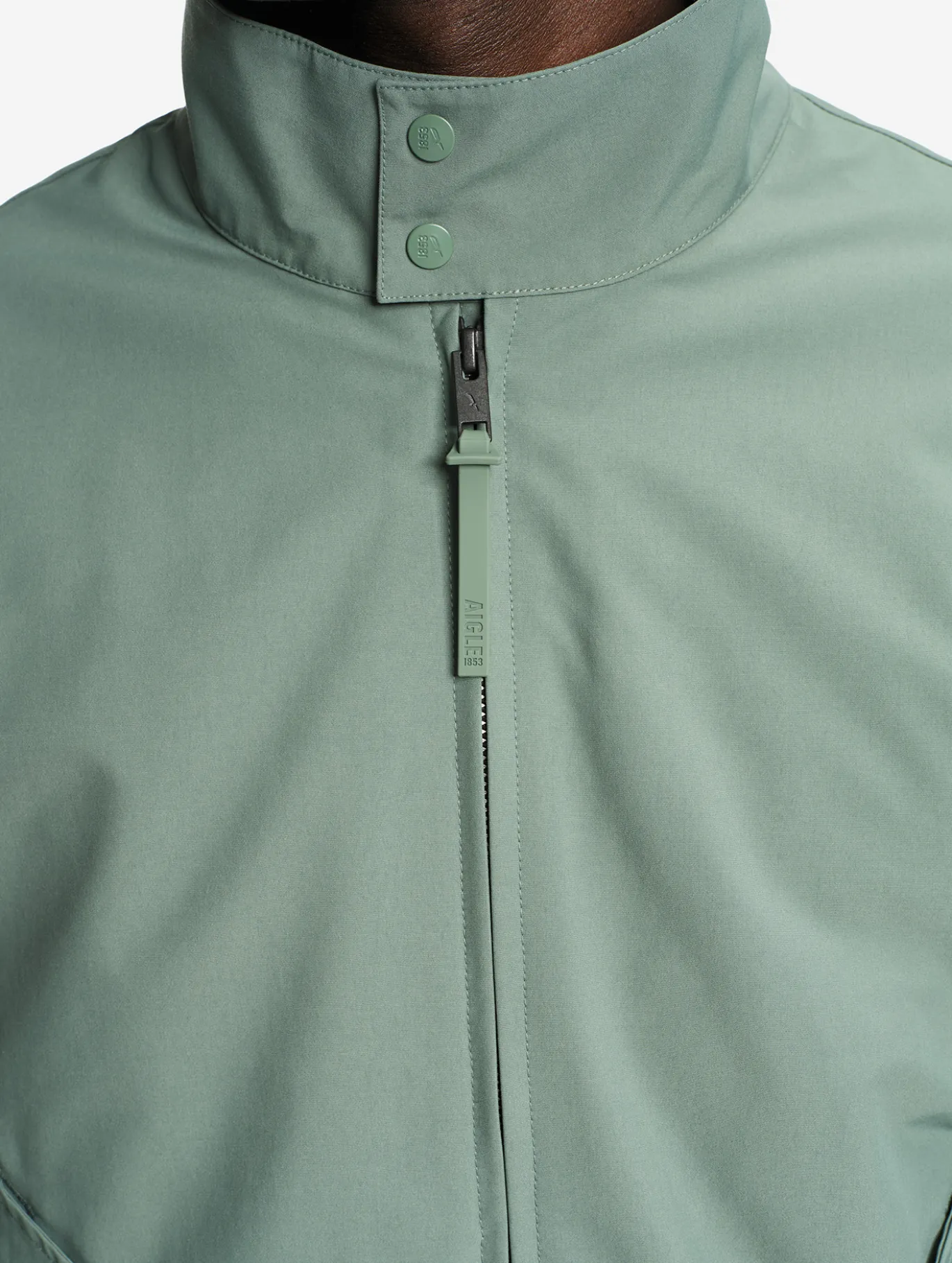 Veste courte Harrington en sergé déperlant - Vert