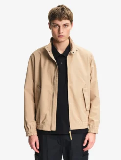 Veste courte Harrington en sergé déperlant - Beige