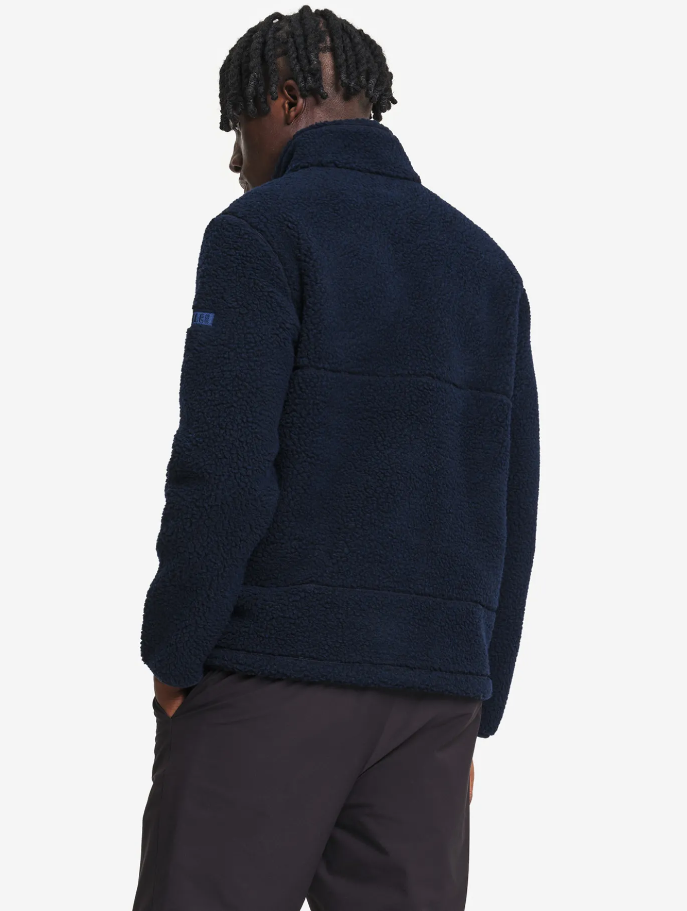 Veste en sherpa contrecollé - Bleu