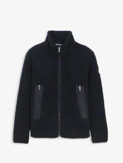 Veste en sherpa contrecollé - Bleu