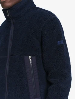 Veste en sherpa contrecollé - Bleu