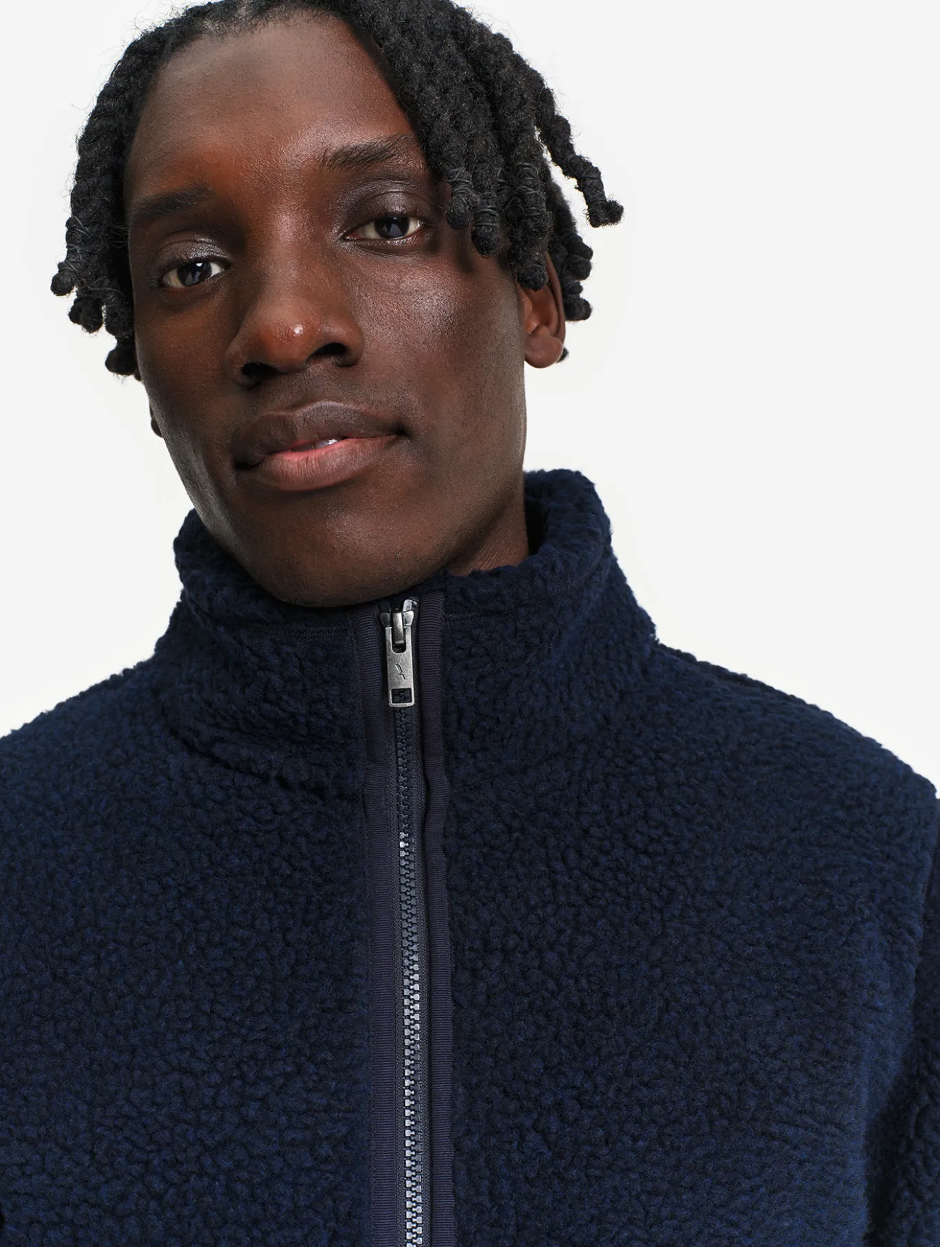 Veste en sherpa contrecollé - Bleu