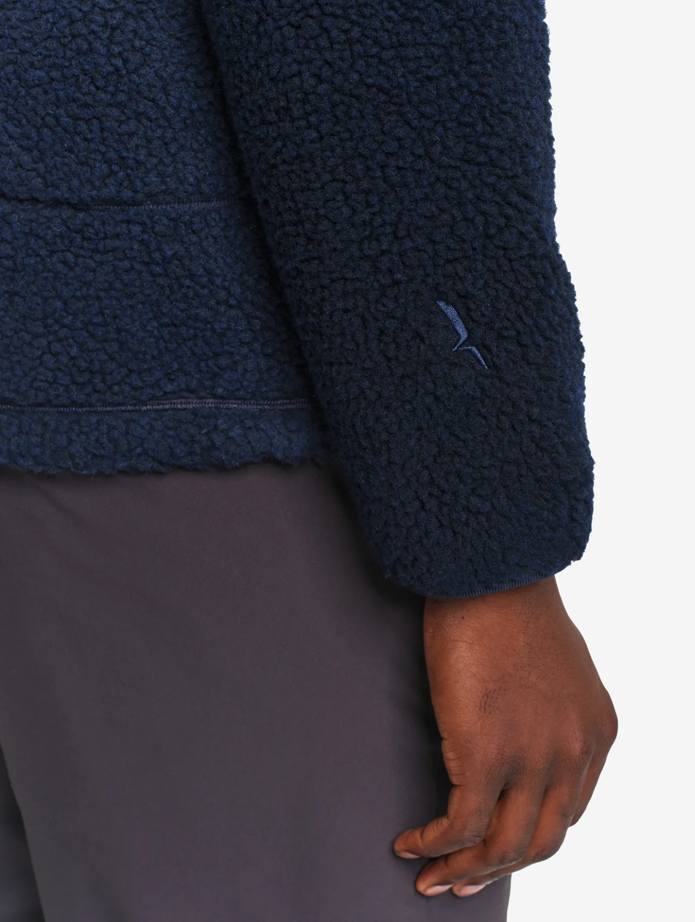 Veste en sherpa contrecollé - Bleu