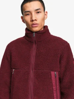Veste en sherpa contrecollé - Bordeaux