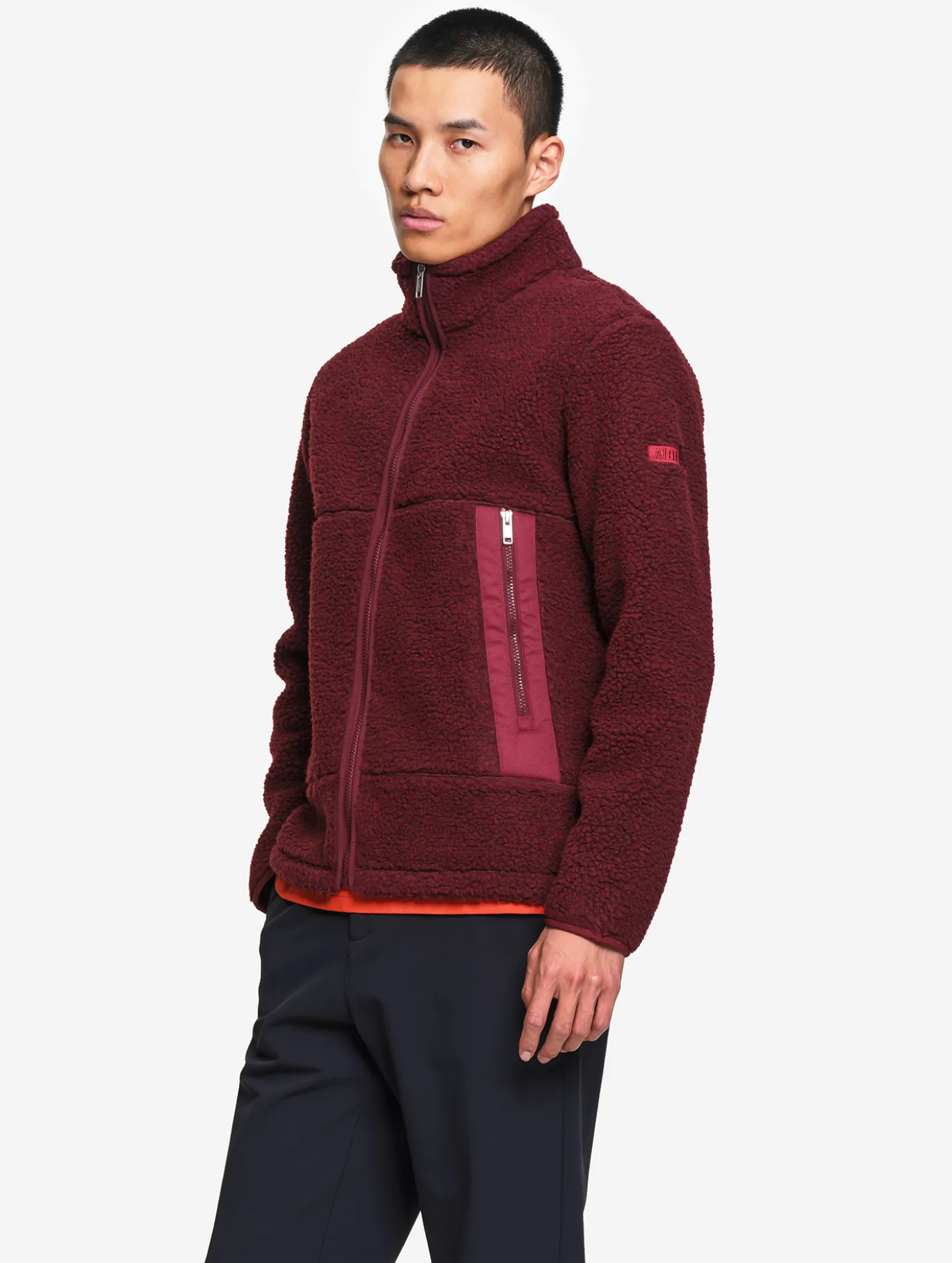 Veste en sherpa contrecollé - Bordeaux