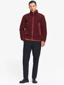 Veste en sherpa contrecollé - Bordeaux
