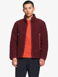 Veste en sherpa contrecollé - Bordeaux